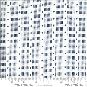 Harbor Springs Striped Star Cream - Blue  14908-34 by Minick and Simpson for Moda Fabrics
