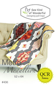 Metro Medallion by Sew Kind of Wonderful sewing pattern SKW406  52in x 64in