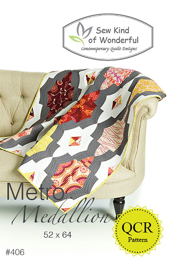 Metro Medallion by Sew Kind of Wonderful sewing pattern SKW406  52in x 64in