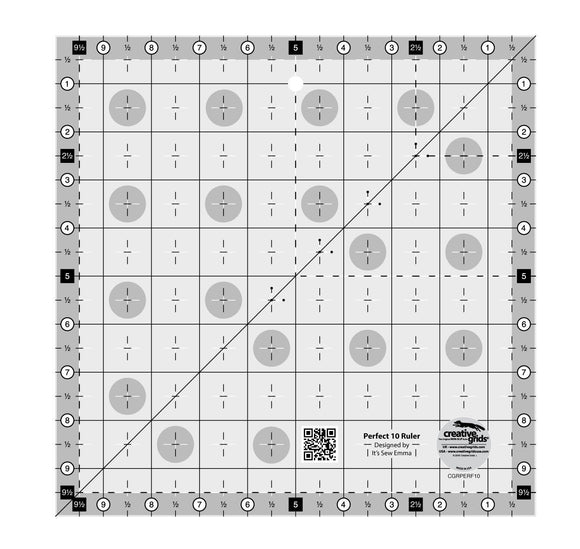 Creative Grids Perfect 10 Ruler 10in x 10in CGRPERF10 ***ships for free***
