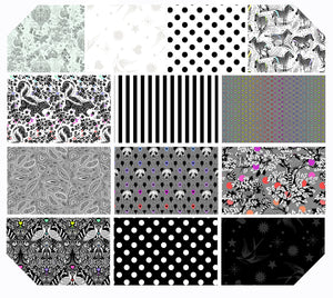 Linework Fat Quarter Bundle all 13 Prints by Tula Pink for Free Spirit Fabrics