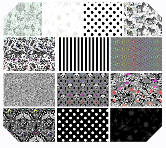 Linework Fat Quarter Bundle all 13 Prints by Tula Pink for Free Spirit Fabrics