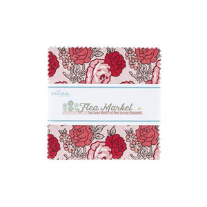 in stock - Flea Market 5 inch Charm Pack 42 Pieces by Lori Holt for Riley Blake - 5-10210-42