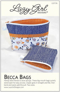 Becca Bag Printed Pattern Only From Lazy Girl Designs By Hawley, Joan  One makes 2 different sizes