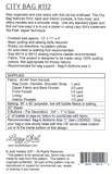 The City Bag Pattern Only From Lazy Girl Designs - Joan Hawley By Hawley, Joan LGD112