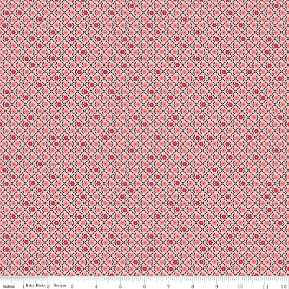Flea Market Needlepoint Pink C10224 PINK by Lori Holt for Riley Blake
