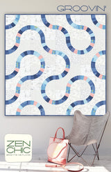 Grovin' - Printed PATTERN only By Zen Chic Quilt size is 65 inches x 65 inches