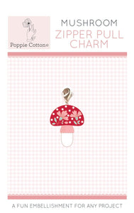 Mushroom Zipper Pull Charm  Poppie Cotton zpc201904