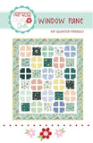 Window Pane Quilt Pattern PCQ-010 15 Fat Quarter FQ Friendly Large Prints Throw Quilt Pattern Primrose Cottage Quilts