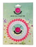 Tula Pink Unicorn Head Straight Pins 30 count 2 inch