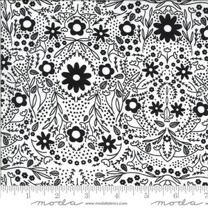 Dwell in Possibility Full Bloom Ivory Night Yardage 48313-29  by Gingiber for Moda Fabric