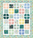 Window Pane Quilt Pattern PCQ-010 15 Fat Quarter FQ Friendly Large Prints Throw Quilt Pattern Primrose Cottage Quilts