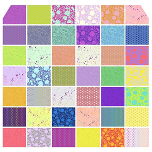 True Colors 5&quot; Charm Pack   42 pieces by Tula Pink for Free Spirit Fabrics