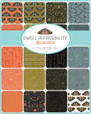 Dwell in Possibility Flutters Night Ivory Yardage 48318-19  by Gingiber for Moda Fabric