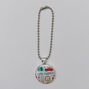 Bee Happy Scissor Fob with Ball Chain by Lori Holt of Bee In My Bonnet LHBHFOBBC