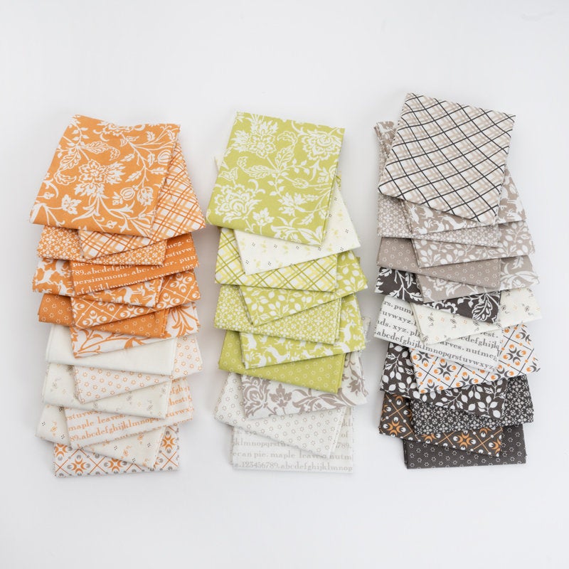 Pumpkin Blossoms Factory fat Eighth bundle 38 prints 20420F8  By Fig Tree and Co for Moda Fabrics