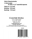 Sunny Days Quilted Table Topper Printed Pattern only CSS323, by Creek Side Stitches, precut friendly