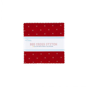 Bee Cross Stitch 5" Charm Pack 5-745-42  By Lori Holt for Riley Blake Designs 42 pieces