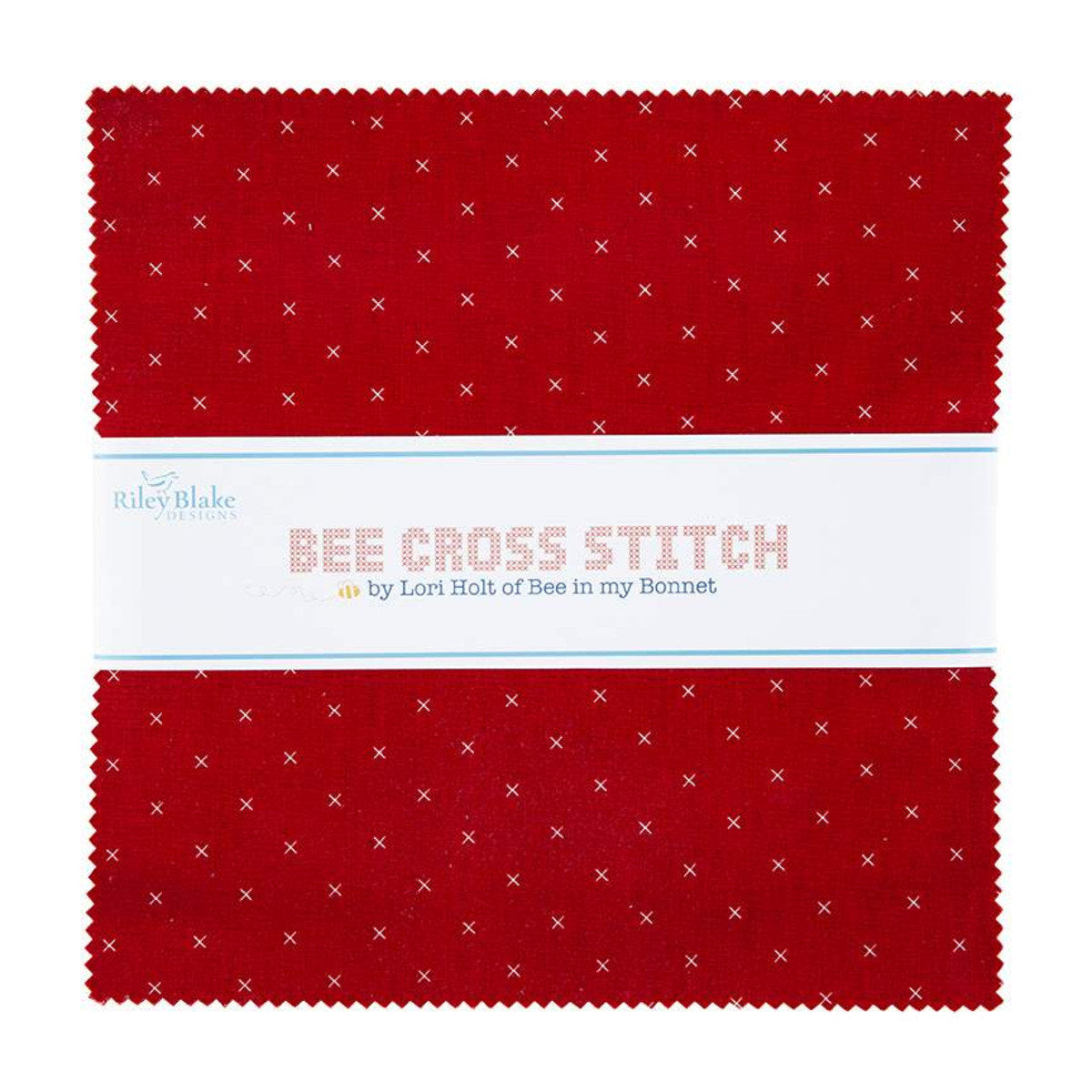 Bee Cross Stitch 10&quot; Stacker 10-745-42  By Lori Holt for Riley Blake Designs 42 pieces