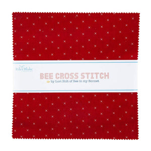 Bee Cross Stitch 10&quot; Stacker 10-745-42  By Lori Holt for Riley Blake Designs 42 pieces