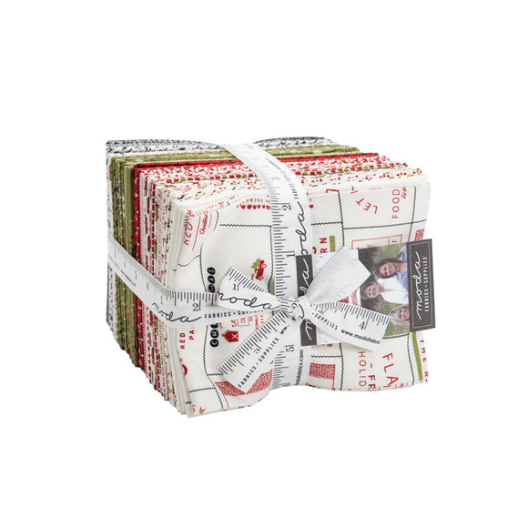 Red Barn Christmas Fat Quarter Bundle 34 Prints 55530AB By Sweetwater for Moda Fabrics