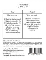 Barn Block Mini&#39;s July & August TAT330 From This and That by Sherri Falls