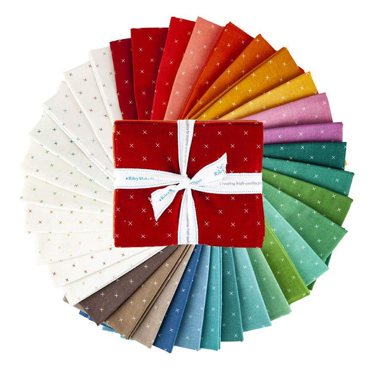 Bee Cross Stitch Fat Quarter Bundle - FQ-745-35  By Lori Holt for Riley Blake Designs 35 pieces