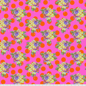 Curiouser and Curiouser Painted Roses Daydream sold 1/2 yard increments PWTP161.Daydream by Tula Pink for Free Spirit Fabrics