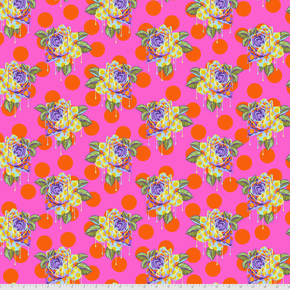 Curiouser and Curiouser Painted Roses Daydream sold 1/2 yard increments PWTP161.Daydream by Tula Pink for Free Spirit Fabrics