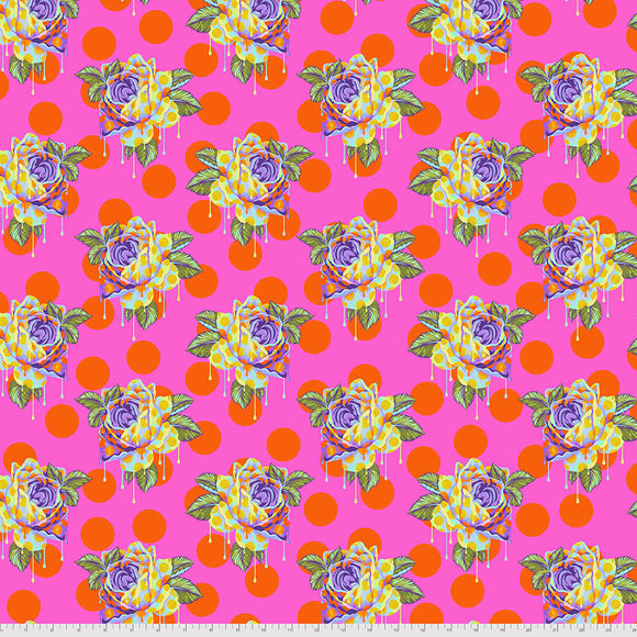 Curiouser and Curiouser Painted Roses Daydream sold 1/2 yard increments PWTP161.Daydream by Tula Pink for Free Spirit Fabrics