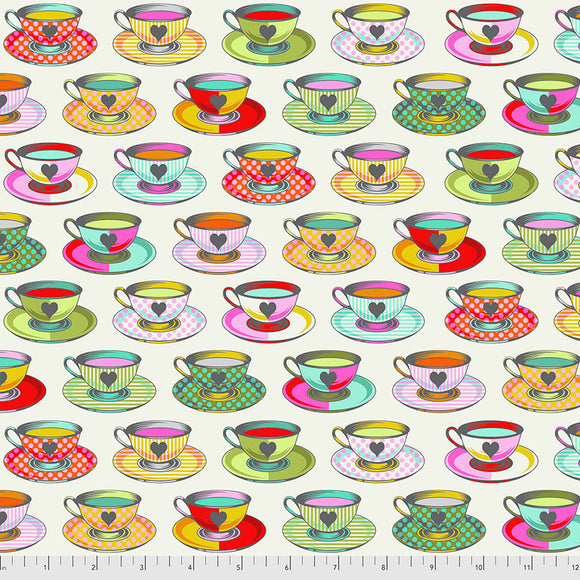 Curiouser and Curiouser Tea Time Sugar sold 1/2 yard increments PWTP163.Sugar by Tula Pink for Free Spirit Fabrics
