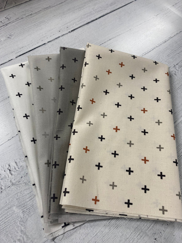 Smoke and Rust Fat Quarter Colorway Bundle Pluses 4 Prints by Lella Boutique for Moda Fabrics