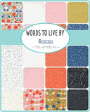Words to Live By Mini Charm 2.5&quot; 48300MC By Gingiber for Moda Fabrics