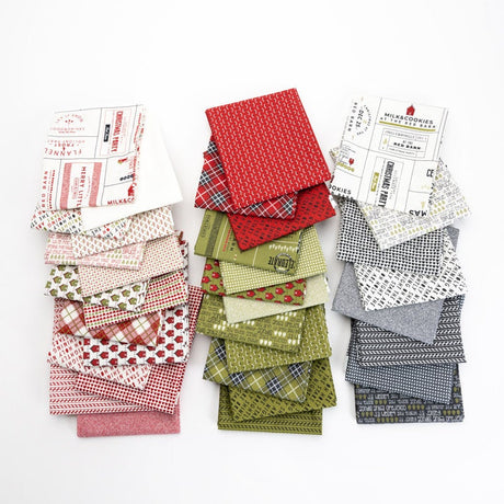 Red Barn Christmas Charm Pack 5" 55530PP By Sweetwater for Moda Fabrics