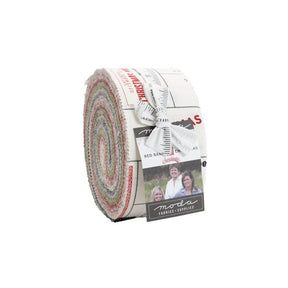 Red Barn Christmas Jelly Roll 55530JR By Sweetwater for Moda Fabrics