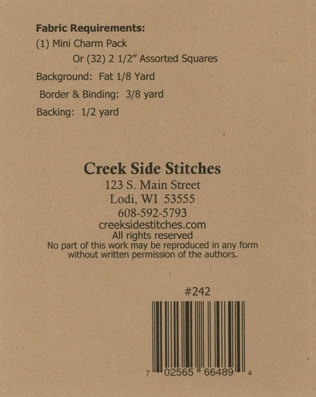Star of Candy Quilt Pattern CSS242 by Creek Side Stitches, precut friendly
