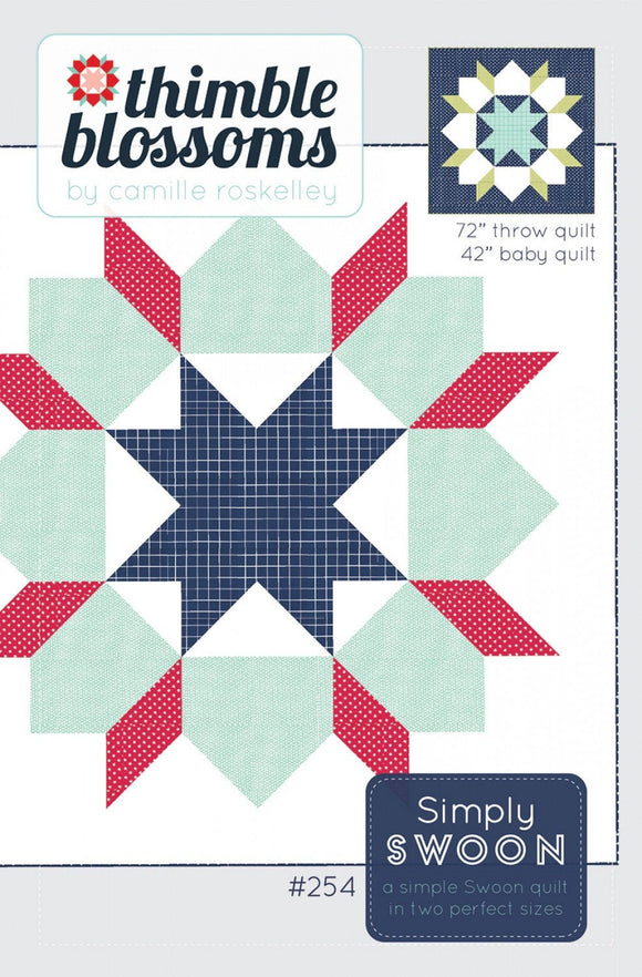 Simply Swoon quilting pattern TBL254  by Thimble Blossoms