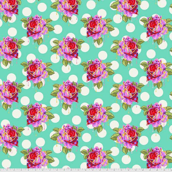 Curiouser and Curiouser Painted Roses Wonder sold 1/2 yard increments PWTP161.Wonder by Tula Pink for Free Spirit Fabrics