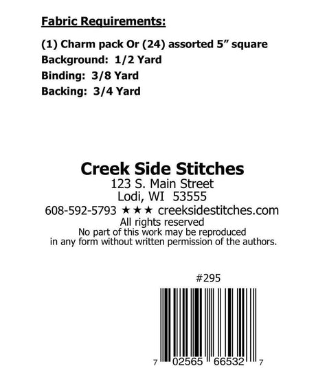 Crooked Road Ahead Pattern CSS295 by Creek Side Stitches