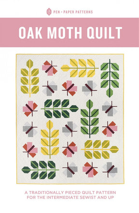 Oak Moth Quilt Pattern PPP29 from Pen & Paper Patterns By Lindsey Neill 57 x 67