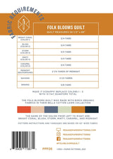 Folk Blooms Quilt Pattern PPP26 from Pen & Paper Patterns By Lindsey Neill 56 x 69