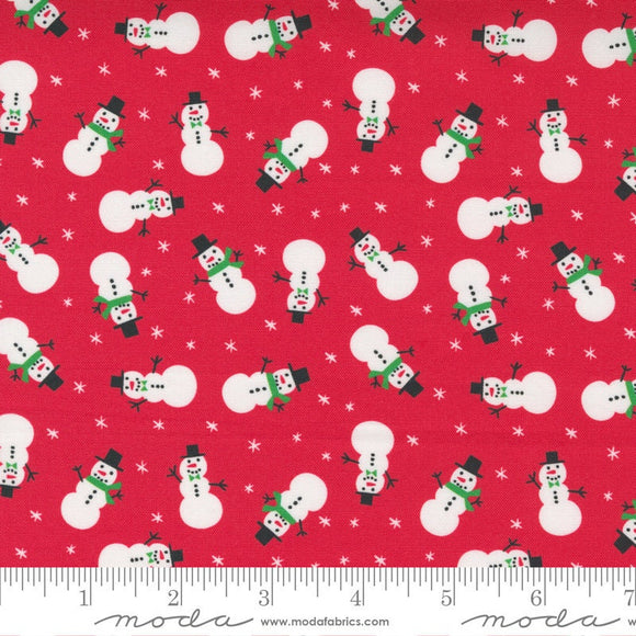 Holiday Essentials Christmas Snowman Berry 20741-13 by Stacy Iest Hsu for Moda Fabrics
