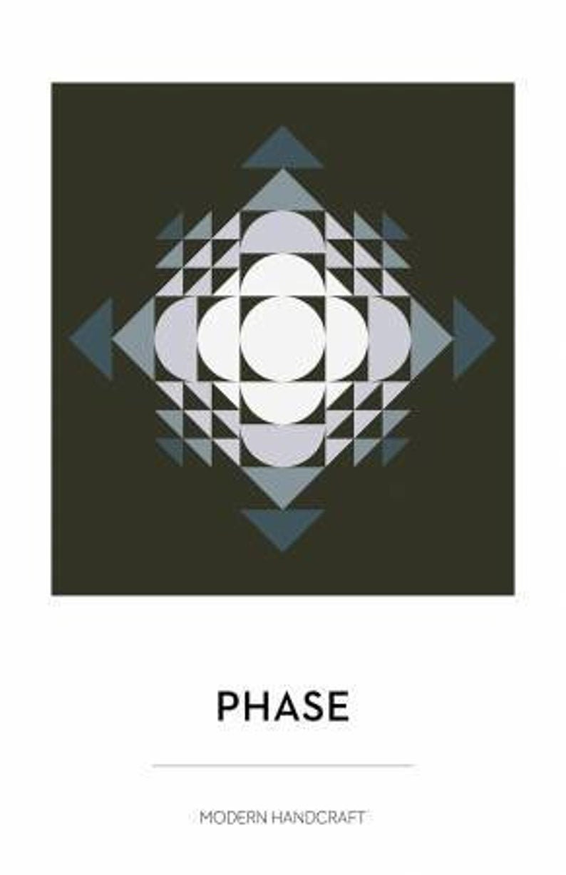 Phase Quilt Pattern by Modern Handcraft, A Lunar Inspired Medallion Quilt