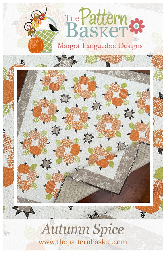Autumn Spice  By Margot Languedoc Designs  Paper Pattern ONLY 56 1/2 x 56 1/2