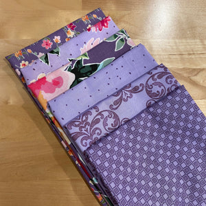 Lucy June Fat Quarter Purple Colorway Bundle 6 Prints