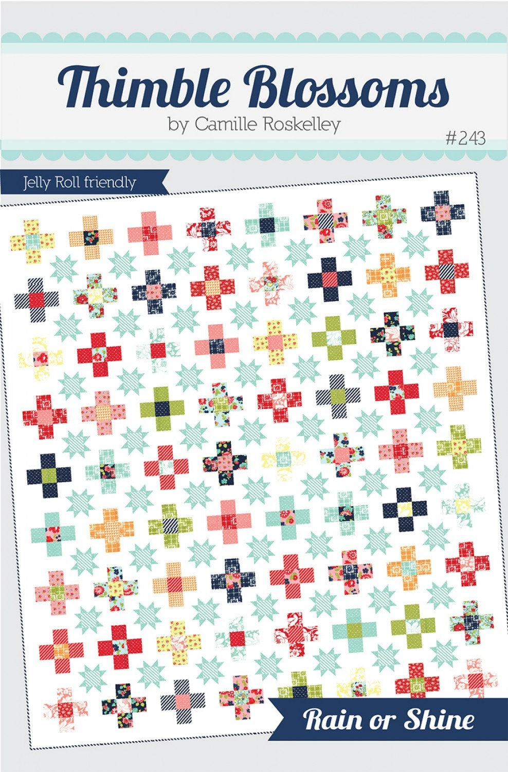 Rain or Shine 66 x 74 Printed Pattern only by Thimble Blossoms TBL243