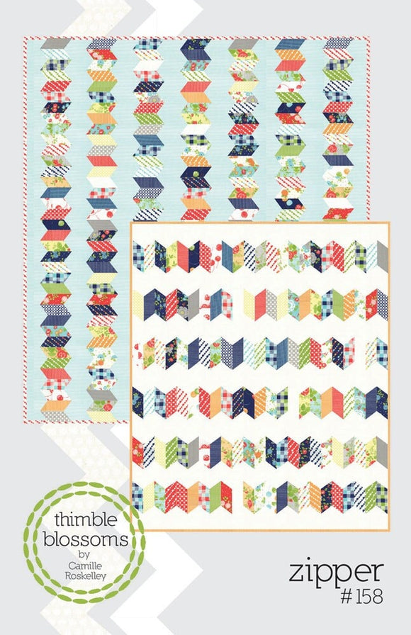 Zipper - Printed Pattern Only TB 158 By Thimble Blossoms