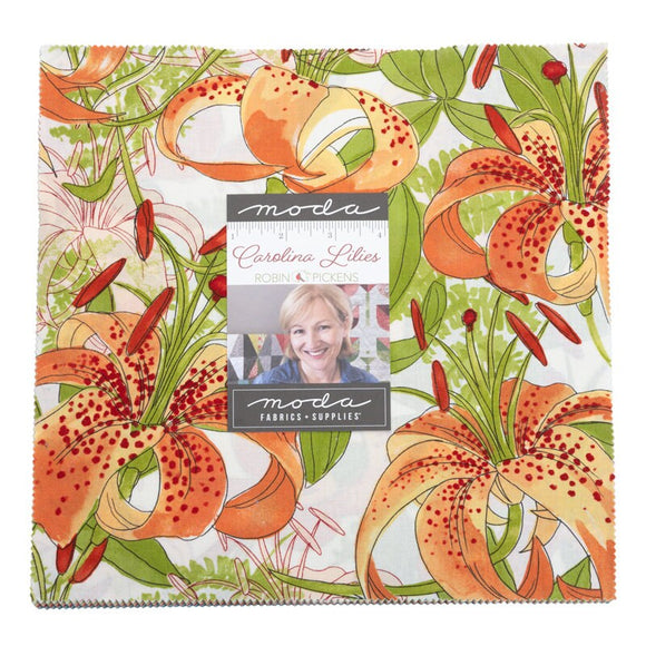 Carolina Lilies Layer Cake 48700LC by Robin Pickens for Moda