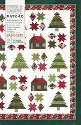 Pines and Cabin Quilt Pattern PAT040 Basic Grey 70 x 70