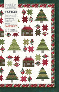 Pines and Cabin Quilt Pattern PAT040 Basic Grey 70 x 70